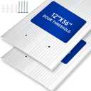 Zonon 2 Pcs Aluminum Door Threshold 12" W x 36" L Anti-Slip Floor Thresholds Strip Easy to Cut and Install for Flat Transition Saddle Low-Profile Doorways Sill