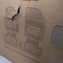 LASFIT Floor Mats 2019-2026 for Chevy Silverado/GMC Sierra 1500, 2020-2026 2500 HD/3500 HD, Crew Cab Only(Fit with Rear Under-Seat Storage, But Not Fit 2nd Row Plastic Storage) All Weather TPE Mats