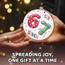 67 Funny Christmas Ornament  67 Meme Six Seven Teen Slang Ornament, Double-Sided Wood UV Print 10cm Round Xmas Tree Decor, Viral Meme Gift for Teen Boys Girls Gen Z