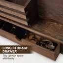 Key Holder Wall Mount, Mail Holder with Storage Drawer and 6 Key Hooks for Coat, Dog Leash, Home Decor Rack, House Accessories, Entry Way Organizer