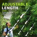 2-in-1 Electric Hedge Trimmer Cordless, 2.2-4.5FT Adjustable Detachable Pole Battery Powered Hedge Trimmer with 2X 1.5Ah Batteries & Charger Included for Bush & Shrubs Pruning