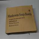 Berglander Rimmed Soup Bowls Set of 6, Reusable 9oz Plastic Multipurpose Plates Dish for Mushroom Soup/Pasta/Fruit/Icecream/Dessert/Snack/Salad, Unbreakable for Kid/Camping/Picnic (1.White)