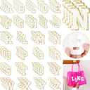 Self-Adhesive Chenille Letters Patches: NICEVINYL 104PCS White Preppy Letter Patches Stickers for Clothing Backpacks - Embroidered Cheille Initial Patch for DIY Decor