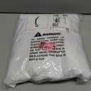 Dynamene Boho Farmhouse Shower Curtain, White Fabric Tufted Chevron Striped Textured Tassel Shower Curtains for Bathroom, Water Repellent, Minimalist Ruffled Cloth Shower Curtain Set with Hook, 72x72