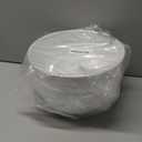 10 inch Hanging Planters for Indoor Outdoor Plants, 2 Pack Hanging Flower Pots with Drainage Holes and Chain for Garden Balcony Porch, Round Plastic Hanging Baskets for House Plants, White