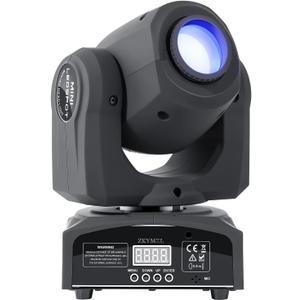 ZKYMZL 25W LED Moving Head DJ Lights - 8 Gobos, 8 Colors, 9/11 Channels, DMX 512, Sound Activated Mini Spot Stage Lighting for Parties, Wedding, Disco, Events... (Brown)