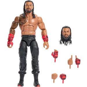 Mattel WWE Elite Collection Top Picks Action Figures & Accessories Set, 6-inch Collectible Roman Reigns with Swappable Hands & Ring Gear 