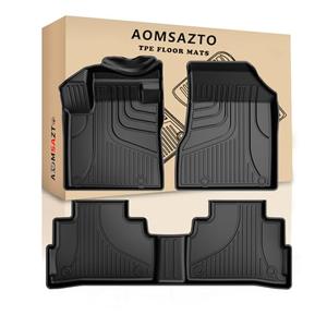 AOMSAZTO Automotive Floor Mats for 2024 2023 2022 2021-2019 Nissan Murano Platinum/SV/SL/LE/SE, Heavy Duty TPE All Weather Car Floor Mats, 1st & 2nd Row Full Set Rubber Floor Liners