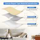 KING MOUNTAIN Canvas Repair Patch 1630 Inch Self-Adhesive Waterproof Fabric Patch for Sofas, Tents, Furniture,Tote Bags, Car Seats (Beige)