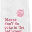 Gettengear Preppy Funny Dish Towels - Pink Waffle Weave, 1624 Inch Kitchen and Bath Towels