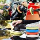IPELY 6 Pcs 6 Inch Buffing Pads, Polishing Pads 6.5 Inch 165 mm Face for 6 Inch 150mm Base Plate Compounds, Buffer Pads for Polishing and Waxing