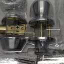 Atlas Home Security Entry Lock and Deadbolt Set W keys Polished Brass