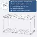 LARGER Compartment - 4 Tier Stackable Water Bottle Organizer Holder - for Stanley 40oz & Others' Large Tumbler - Clear Wine Rack, 16 Cup Bottle Holder for Cabinet Home Countertop Fridge Pantry Shelf