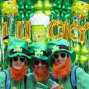 3 x Gold Lucky Balloon St. Patrick's Day Balloons,12 Pcs Lucky Balloons Four Leaf Balloons for Lucky Decorations St Patricks Day Party Supplies