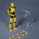 1/12 Scale Male Action Figure,6inch Flexible Yellow Testman Crash Test Dummy Action Figure Body Collection (B)