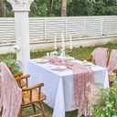 IVAPUPU 2 Pcs Cheesecloth Table Runner - 10ft Dusty Pink Boho Rustic Gauze Cheese Cloth Table Runner for Baby Shower Decorations Wedding Party Spring Garden Farmhouse Mothers Day Decor
