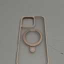 CASEKOO for iPhone 16 Pro Max Case Desert Titanium 360 Spin Magnetic Stand [Compatible with Magsafe][16FT Military Protection] Slim Polished Frame Titanium Alloy Sturdy Stand 6.9", Rose Gold