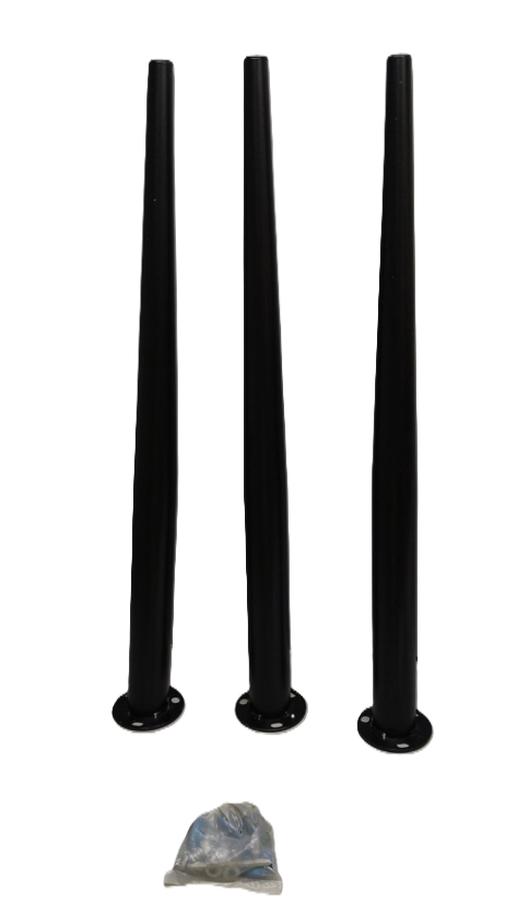 Heavy Duty Matte Black Metal Slant Angled Tapered Legs 29inch, 3 legs