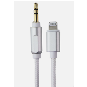Acoustix (6-Ft) 3.5mm to 8-Pin Braided Auxiliary Cable - White