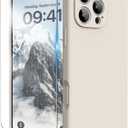 for iPhone 16 Pro Max Case, Liquid Silicone Case with Camera Protection Soft Gel Rubber Cover with Microfiber Lining Shockproof Protective Phone Case for iPhone 16 Pro Max 6.9", Stone