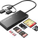 3 x Memory Stick Pro Duo Adapter for iPhone/USB C/PC - 7 in 1 2X SD/ 2X TF/CF/MS/XD Picture Card Reader, Multi Memory Card Reader USB C Lightning OTG Adapter Memory Stick pro Duo Reader for iPhone