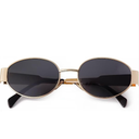 Retro Oval Sunglasses for Women Men Trendy Small Sun Glasses Classic Metal Frame Shades UV400 Protection