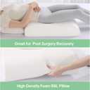 HOMBYS BBL Pillow After Surgery for Sleeping,High Density Foam Butt Pillow,Brazilian Butt Lift Pillow Post Surgery Recovery for Sleeping,BBL Chair with Hole (White)