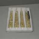 Eywamage Gold Christmas Tree Candles with Remote, Real Wax Flickering Flameless LED Taper Candles Set of 4