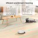 Lefant Robot Vacuum Cleaner, Strong Suction, 120 Mins Runtime, Slim, Low Noise, Automatic Self-Charging, Wi-Fi/App/Alexa Control, Ideal for Pet Hair Hard Floor and Daily Cleaning, M210 White