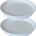 2 Pack Plant Saucer Pot Trays, 4 6 8 10 12 14 15 Inch Plant Saucers Water Catcher Tray for Indoor & Outdoor Planters,Durable Ceramic Plant Tray for Flower Pot 6 inch White