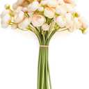 Ling's moment Ranunculus Artificial Flower, Faux Silk Mini Ranunculus Flowers for DIY Bouquet, Bulk Fake Wedding Filler Flowers for Centerpieces Arrangements Bridal Shower Decorations, Pink Shade