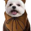 Bear Pet Costume Ears Hat Sweater Furry Clothes Cute Halloween Cosplay Costumes for Small Medium Large Dogs Cats (Large) 