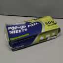 500 Pre-Cut Aluminum Foil Sheets, 12" x 10.75" Pop-Up Foil Sheets for Restaurant Use, Disposable Food Wrapping for Burritos, Hot Dogs, and Sandwiches