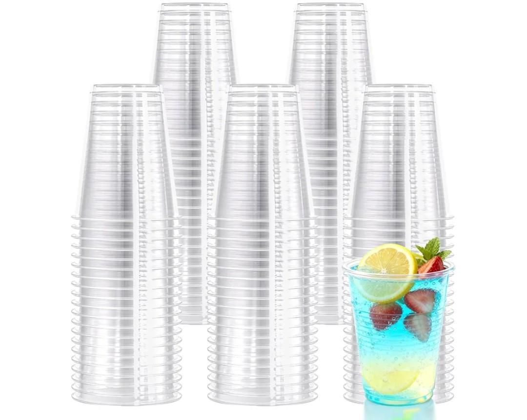 9 oz Plastic Cups,504 pack-Clear Disposable Drinking Cups, Water Cups for Cold beverages，Plastic Clear Cups for Party, Graduation, Travel, Holiday, Events, Birthday