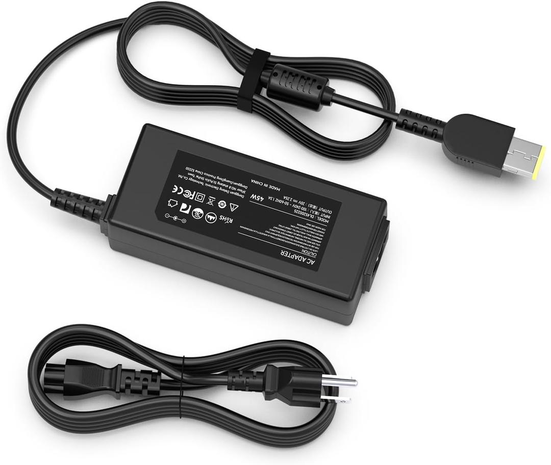 45W Laptop Charger Compatible with Lenovo ThinkPad T431S, T440, T450S, T460, T460S, T470S, X240, X250, X260, E431, E440, E450, E540, E550, E560, W540, Z40, Z50 Power Supply Cord