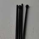HOSKO 1 Inch Black Curtain Rods - Curtain Rods for Windows 66 to 120 Inches - Including Three Mounting Metal Brackets (Black)