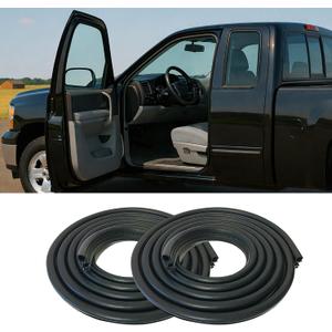 Front Door Weather Stripping for 2007-2014 Chevy Silverado 1500 2500HD 3500HD, GMC Sierra 1500 2500HD 3500HD, Front Left Driver and Right Passenger Side