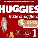 Huggies Little Snugglers Baby Diapers, Size 1 (8-14 lbs), 84 Ct, Newborn Diapers