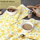 2 x Lemon Kitchen Towels 4 Pack | 16"x28" Absorbent Dish Cloths Set, Super Soft Decorative Towels for Cooking, Cleaning, Drying Dishes - Lemon Print