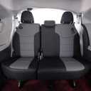 coverdream Sienna Leather Car Seat Covers Custom Fit for 2011-2020 Toyota Sienna LE,XLE,Limited, L, XLE Premium, Limited Premium,7-Seater,Full Coverage Auto Seat Protector (Full Set, Black/Gray)