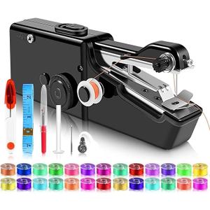 Mini Sewing Machine with Accessory Kit, Lightweight and Easy Operated Cordless Handheld Sewing Machines for Beginners, Portable Sewing Machine for Home Quick Repairing and Stitch Handicrafts