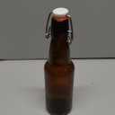 Amber Beer Bottles with Flip Caps, 12oz 10 Pack Glass Bottle with Swinging Top for Airtight Lids, Home Brewing and Fermentation Kombucha, Vanilla Extract, Beverage, Water, Kefir