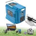 Power Inverter for Makita 18V Battery: Portable Power Supply Inverter Convert - 200W DC 18V to AC 110V~120V Battery Powered Outlet with 2 USB&AC&Type-C Phone Charger Power Station