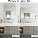 Bathroom Mirrors for Over Sink, Frameless Mirrors for Wall, 20x28 Inch Beveled Bathroom Mirror, Bathroom Vanity Mirror for Bedroom Living Room Entryway Home Decor
