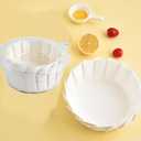 50pcs 8 Inch Disposable Parchment Paper Basques Cake Paper Cake Pan Liner Oilproof Wrap Paper for Cheesecake, Basques, Cupcake, Oven, Air Fryer (White)