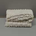 Kevin Textile 14x36 Inch Long Lumbar 1 Pack Boho Decorative Throw Pillow Cover Soft Striped Corduroy Rectangle Cushion Case Farmhouse Solid Color Accent for Living Room Couch Sofa Bed, Cream White