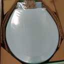 Toilet Seat, Slow Close, Soft Touch, Ultra-Smooth Matte Finish (No Orange-Peel Texture), Premium Molded Wood, Quick Release, PIKLiDS (Light Turquoise, Round)