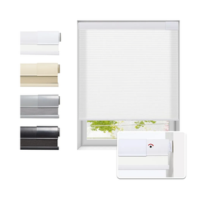 No Drill Cellular Shades for Indoor Windows, Thermal Insulating & Noise Reducing Honeycomb Blinds, Cordless Free Stop Blinds Light Filtering, White, 34 1/2" W x 64" H