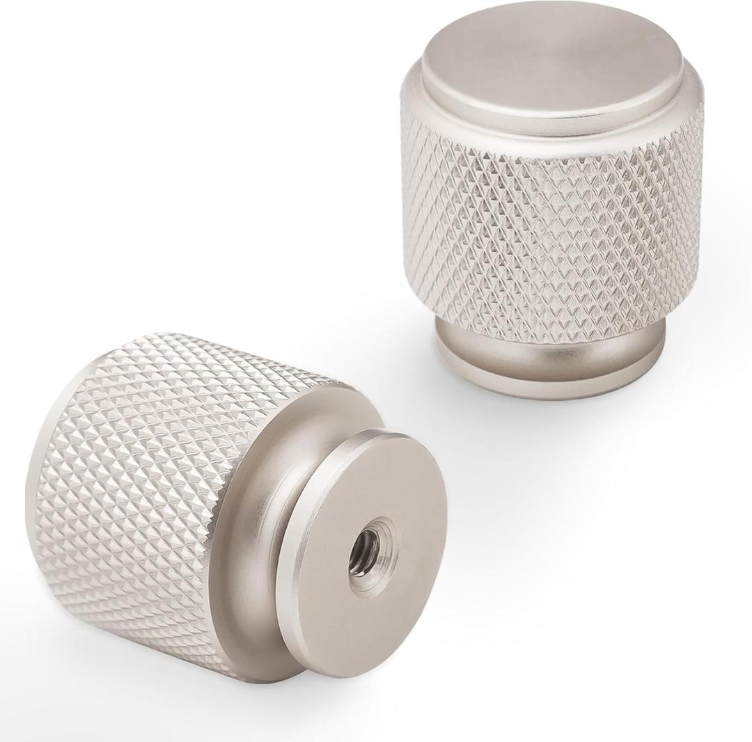 10 Pack Brushed Satin Nickel Kitchen Cabinet Knobs Knurled Cabinet Knobs Silver Drawer Knobs Kitchen Cabinet Hardware Dresser Knobs
