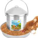 Permafarm Automatic Chicken Feeder 8KG/17.6lbs, Authentic 304 Food-Grade Stainless Steel Poultry Feeder | Heavy-Duty 0.9mm Metal Thickness, Top-Fill Design, Rust-Free & Built for Life-Long Durability